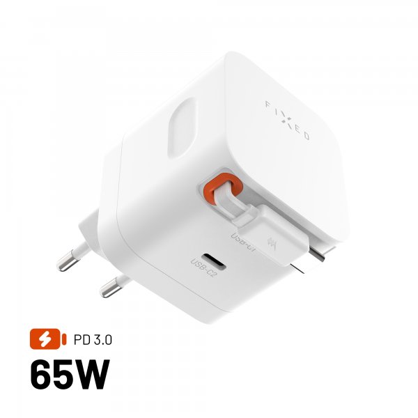 GaN65 Charger with extendable USB-C Cable 65W