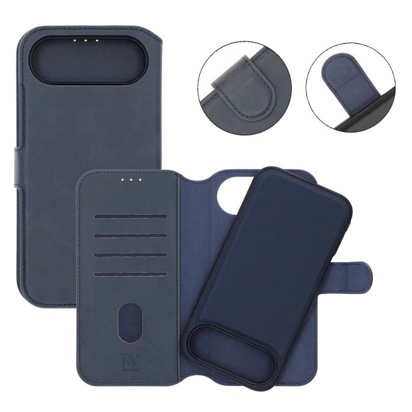 iPhone Air Cover Detachable Wallet Case Blue