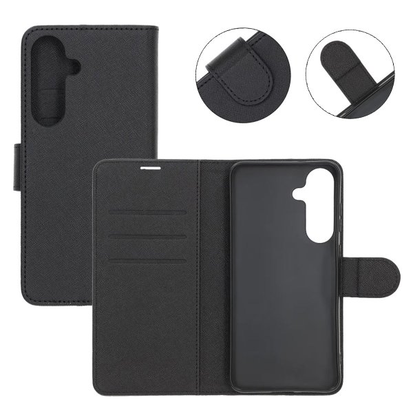 Samsung Galaxy S25 FE Cover with Card Slot Stand Function Black