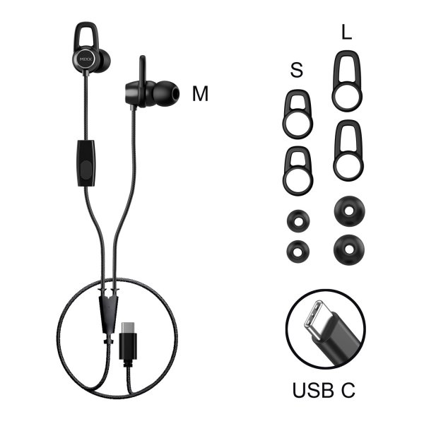Wired Headphones SoundPort USB-C Black