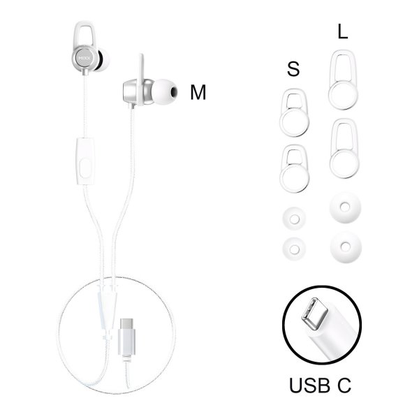 Wired Headphones SoundPort USB-C White