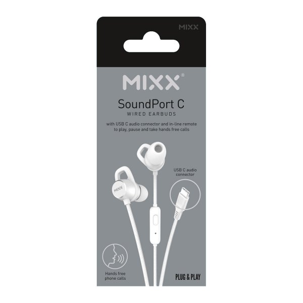 Wired Headphones SoundPort USB-C White