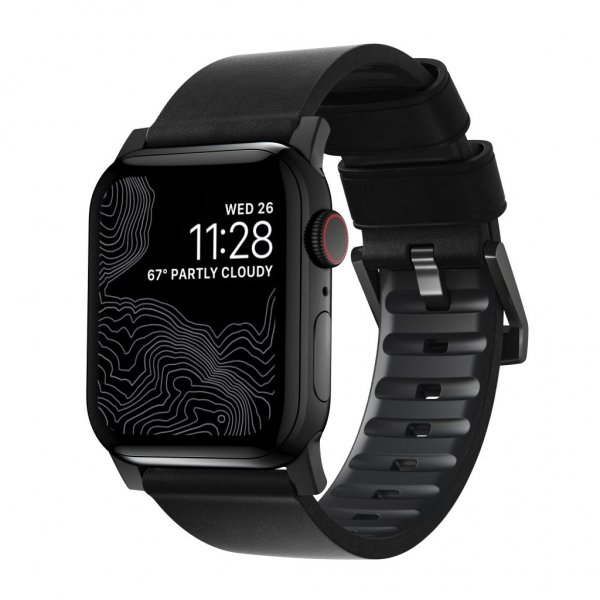 Apple Watch 44/45/46mm/Apple Watch Ultra Band Active Band Pro Black Hardware Svart