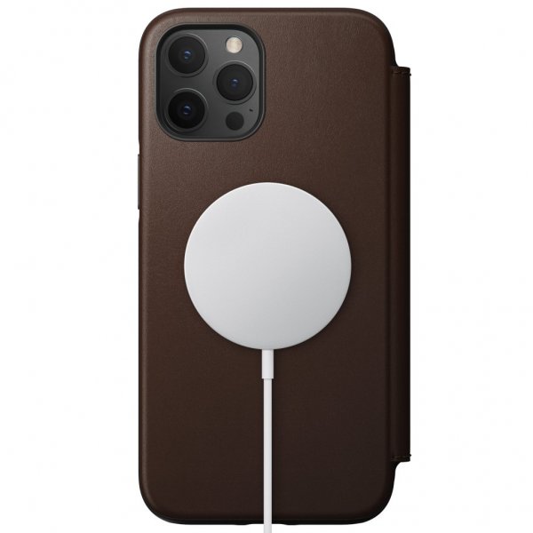 iPhone 12 Pro Max Cover Rugged Folio MagSafe Rustic Brown
