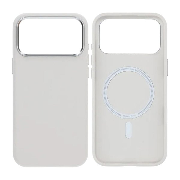 iPhone 17 Pro Case Artificial Leather MagSafe White