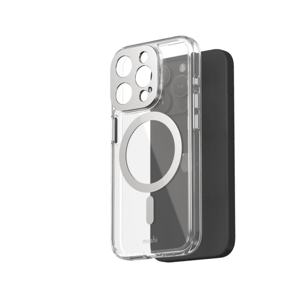 iPhone 15 Pro Case iGlaze MagSafe Luna Silver