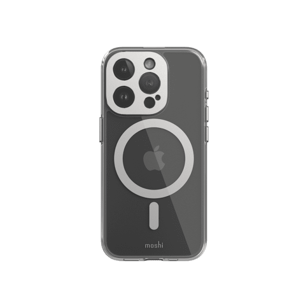 iPhone 15 Pro Case iGlaze MagSafe Luna Silver