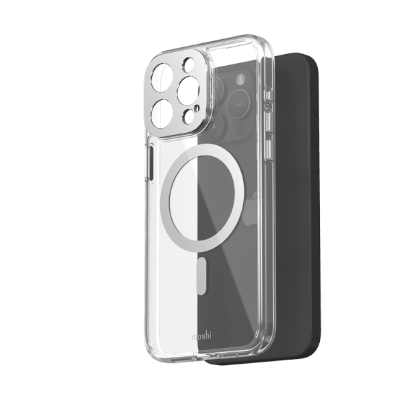 iPhone 15 Pro Max Case iGlaze MagSafe Luna Silver