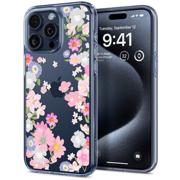 iPhone 15 Pro Case Liquid Crystal Blossom