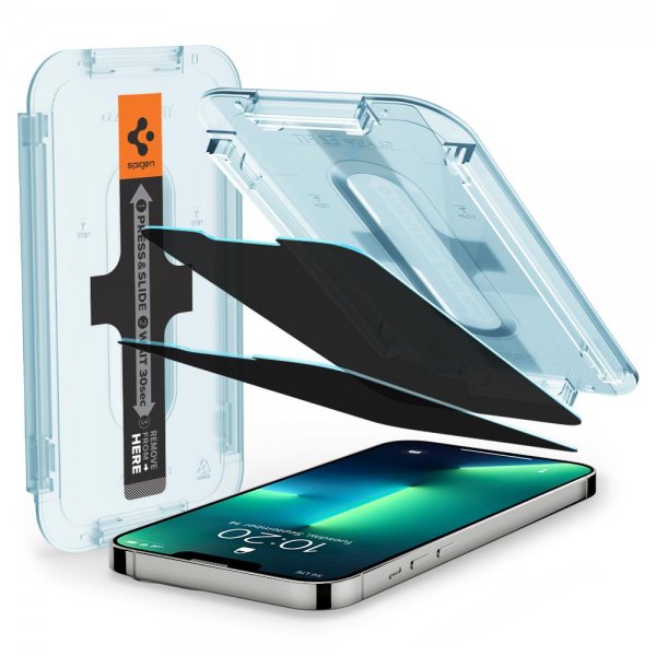 iPhone 13/13 Pro/14/16e/17e Screen Protector GLAS.tR EZ Fit Privacy 2-pack