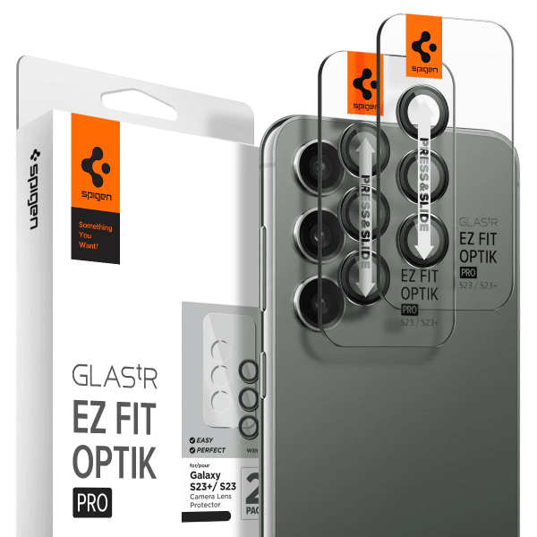 Samsung Galaxy S23/S23 Plus/S24 Camera Protector GLAS.tR EZ Fit Optik Pro 2-pack Black