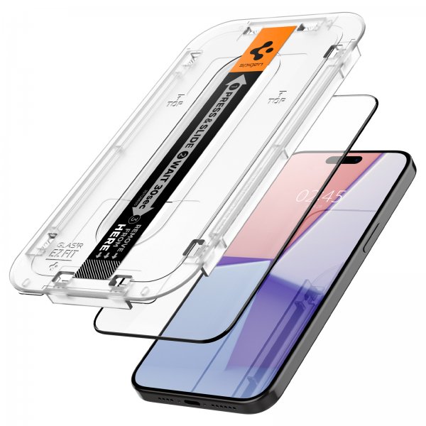 iPhone 15 Pro Max Screen Protector GLAS.tR EZ Fit FC Black 2-pack