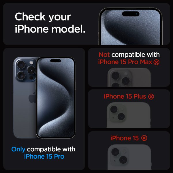 iPhone 15 Pro Screen Protector GLAS.tR EZ Fit FC Black 2-pack