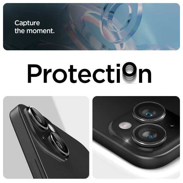 iPhone 14/15/14 Plus/15 Plus Camera Protector GLAS.tR EZ Fit Optik Pro Crystal Clear 2-pack