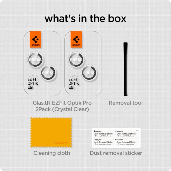 iPhone 14/15/14 Plus/15 Plus Camera Protector GLAS.tR EZ Fit Optik Pro Crystal Clear 2-pack