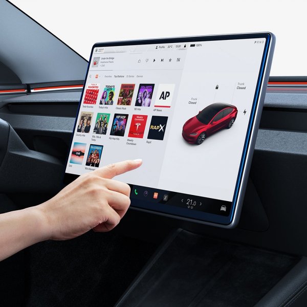Screen Protector GLAS.tR EZ FIT Anti-Glare Tesla Model 3 (2024)