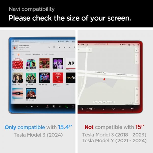 Screen Protector GLAS.tR EZ FIT Anti-Glare Tesla Model 3 (2024)