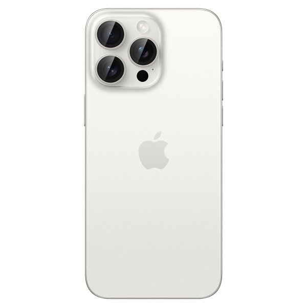 iPhone 15 Pro/iPhone 15 Pro Max Camera Protector GLAS.tR EZ Fit Optik Pro 2-pack White Titanium