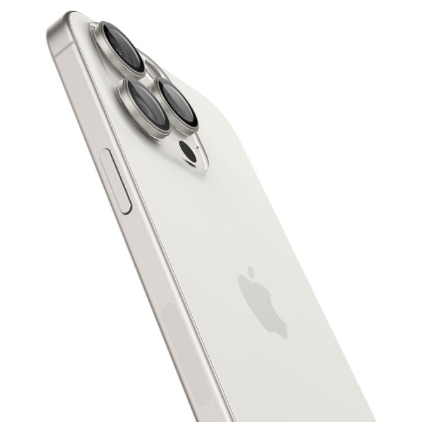 iPhone 15 Pro/iPhone 15 Pro Max Camera Protector GLAS.tR EZ Fit Optik Pro 2-pack White Titanium