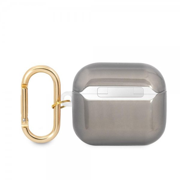AirPods 3 Case Printed Stripe & Gold Hook Black