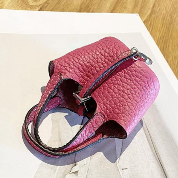 AirPods Cover Genuine Leather Magenta