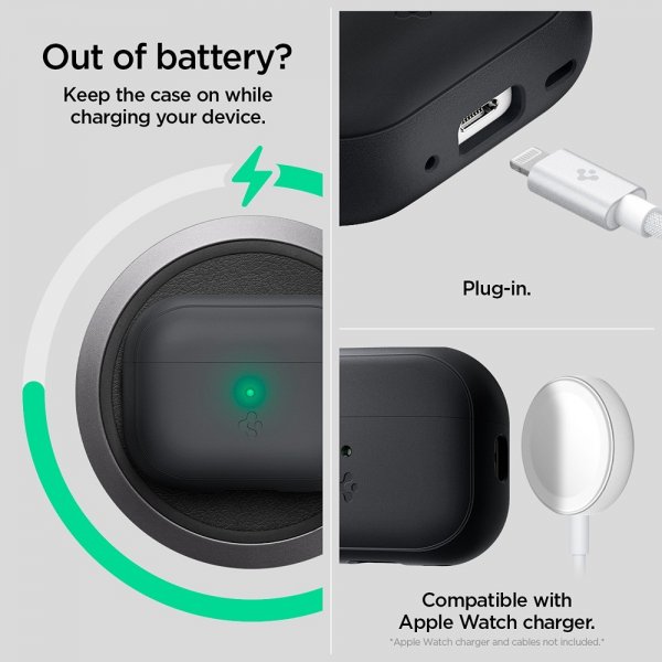 AirPods Pro 2 Case Silicone Fit + Strap Black