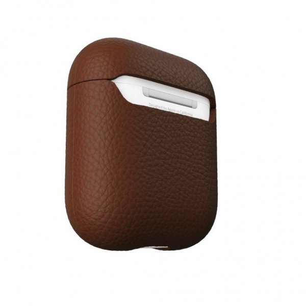 AirPods (1/2) Case PodSkinz Genuine leather Brown