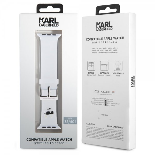 Apple Watch 38/40/41/42mm Band Rubber NFT Choupette White