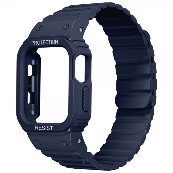 Apple Watch 40/41mm Band with Case Silicone Magnetic Closure Blue