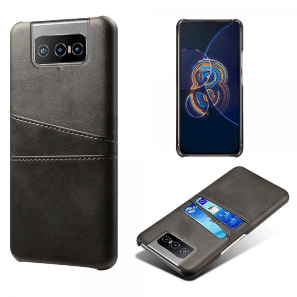 Asus Zenfone 8 Flip Case with Two Card Slots Black