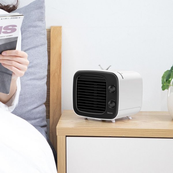 Fan Time Desktop Air Cooler Black White
