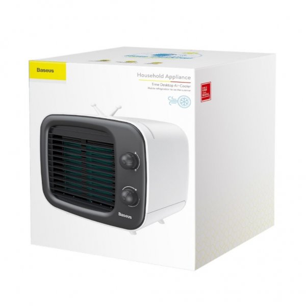 Fan Time Desktop Air Cooler Black White