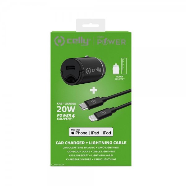 Car charger with Lightning-cable CCMINILIGHT 20W White