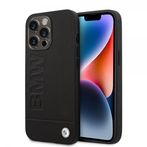 iPhone 14 Pro Case Hot Stamp Metal Logo Black