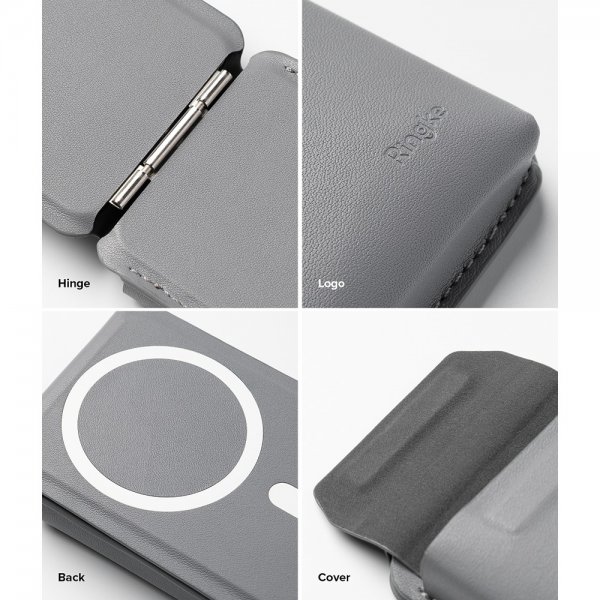 Card Holder Stand Pocket Magnetic MagSafe Light Gray