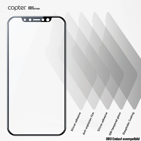 iPhone 6/6S/7/8/SE Screen Protector Exoglass Curved White