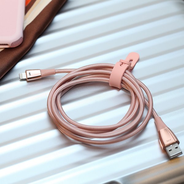 Cable ZinCable USB-A/Lightning 1.5m Rose gold