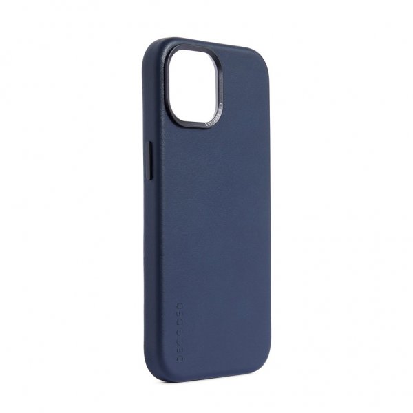 iPhone 15 Plus Case Leather Backcover True Navy