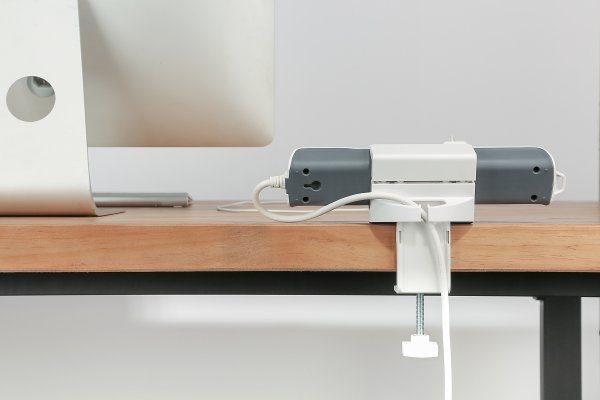 OFFICE Clamp-on power strip holder for desk
