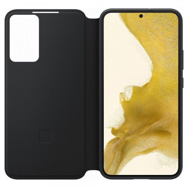Original Galaxy S22 Plus Case Smart Clear View Cover Black