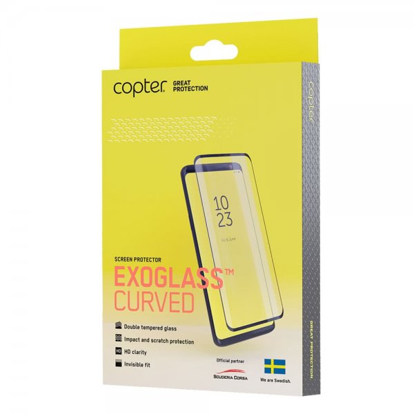 iPhone 6/6S/7/8/SE Screen Protector Exoglass Curved White