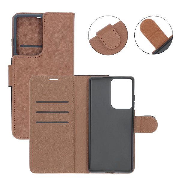 Motorola Edge 50 Fusion Cover with Stand Brown