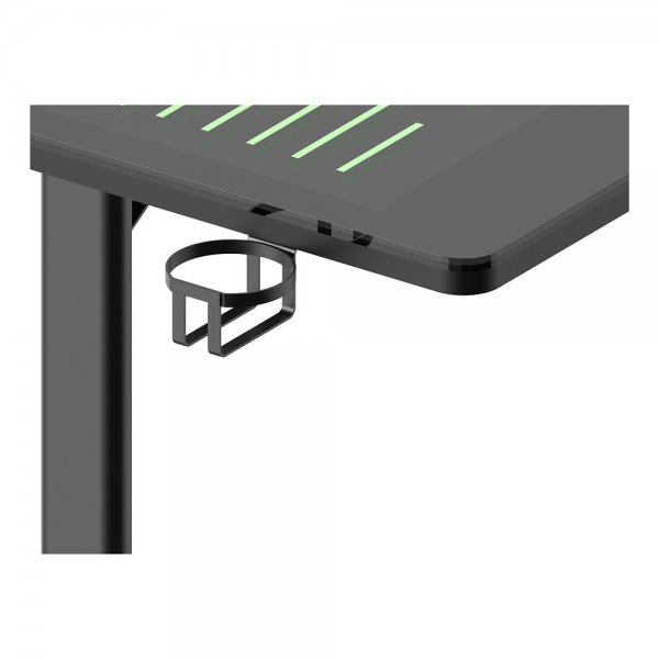 DT420 RGB Gaming Desk Tempered Glass Cable Management