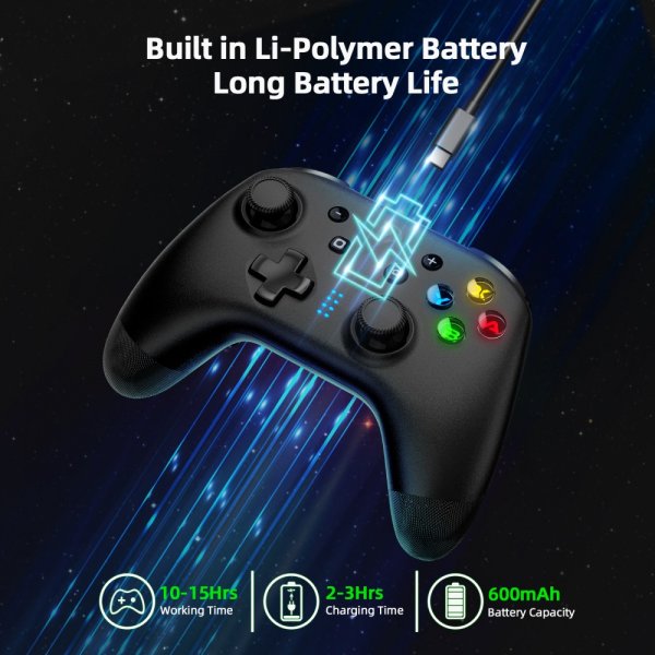 Bayard 9124 Switch/Android/PC Programmable Wireless Gamepad Black