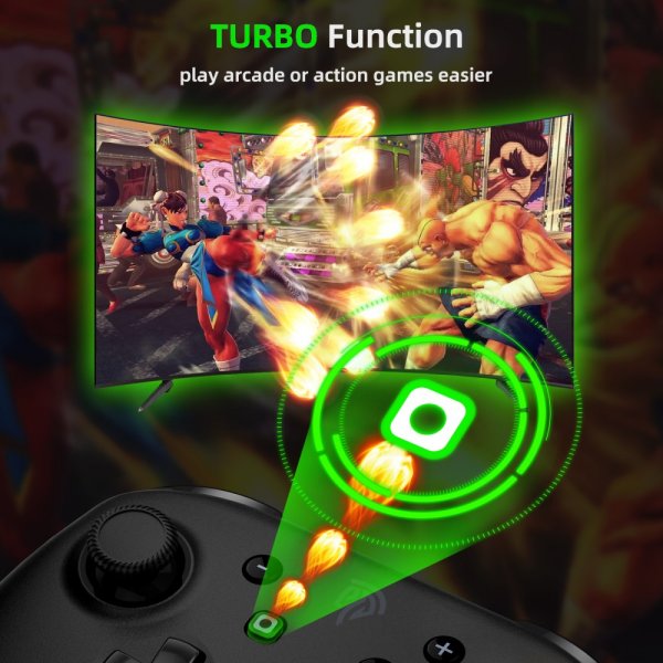 Bayard 9124 Switch/Android/PC Programmable Wireless Gamepad Black