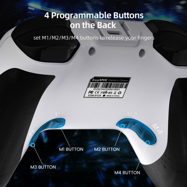 Bayard 9124 Switch/Android/PC Programmable Wireless Gamepad White