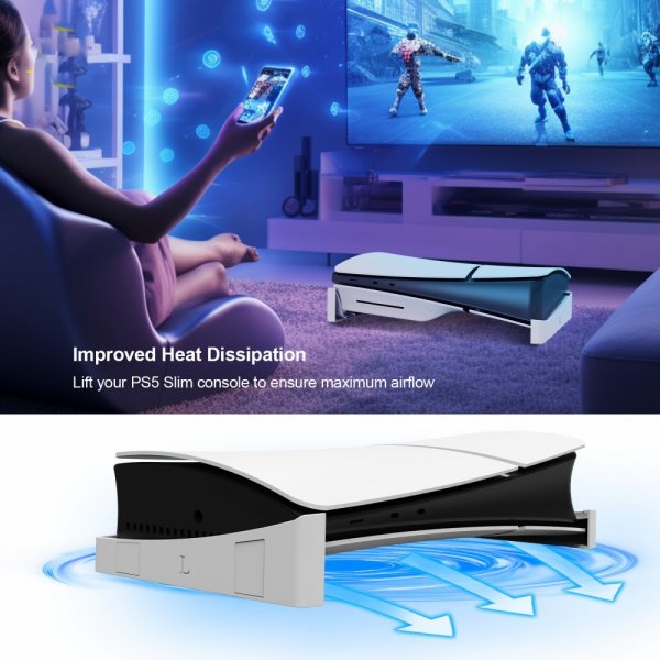 PlayStation 5 Slim (Digital/Disc Edition) Stand White