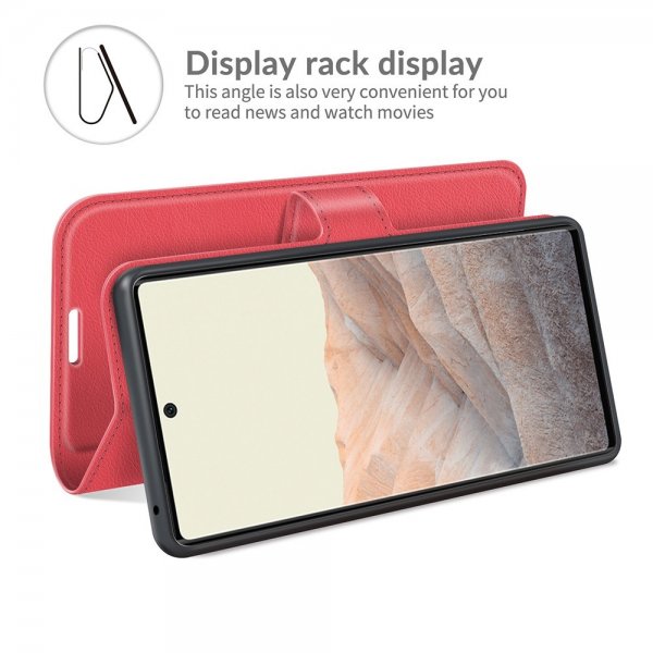 Google Pixel 6 Cover Litchi Red