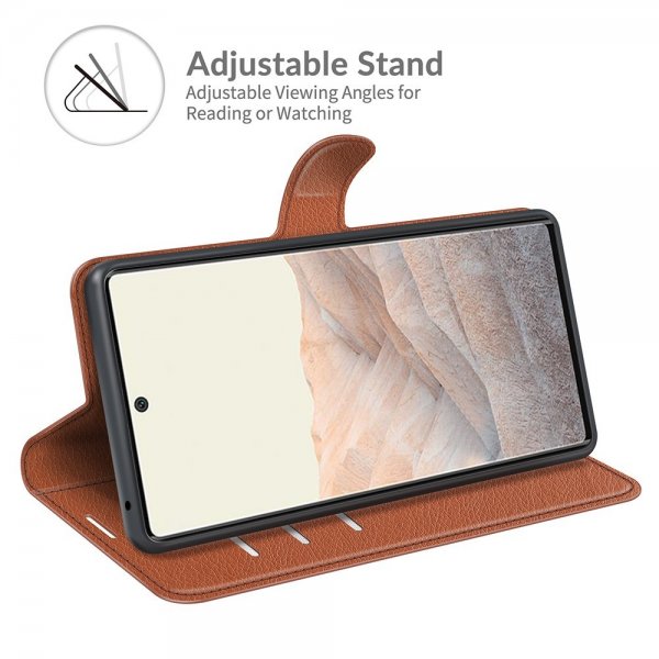 Google Pixel 6 Pro Cover Litchi Brown