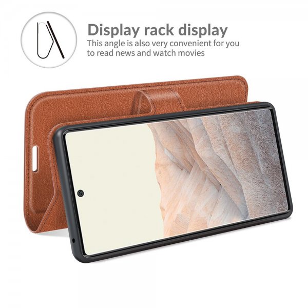 Google Pixel 6 Pro Cover Litchi Brown